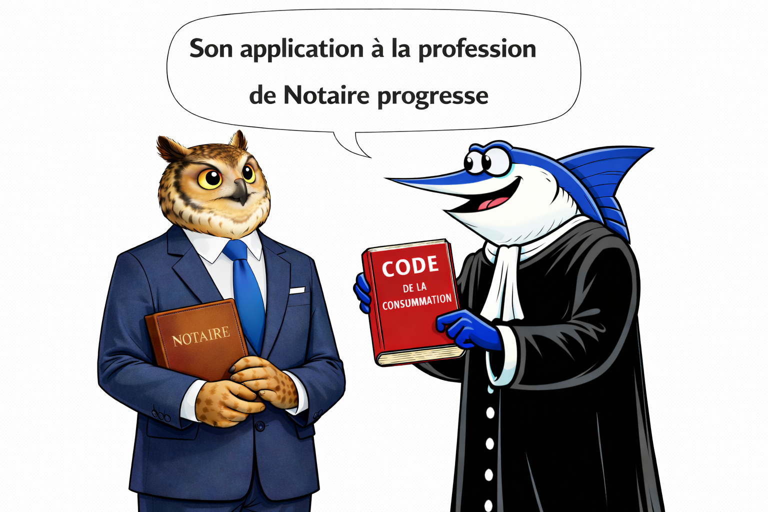 L'avocat informe le Notaire sur l'application du code de la consommation à la profession